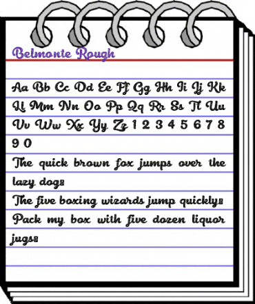 Belmonte Rough Regular animated font preview