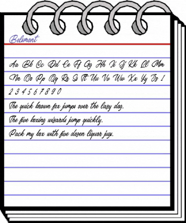 Belsmont Regular animated font preview