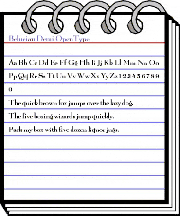 Belucian Demi animated font preview
