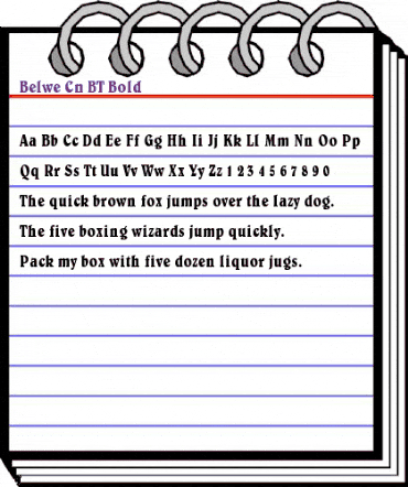 Belwe Cn BT Bold animated font preview