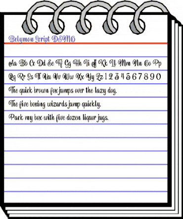 Belymon Script DEMO Regular animated font preview