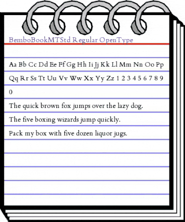 Bembo Book MT Std Regular animated font preview Bembo Book MT Std Regular animated font preview