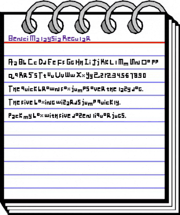 Benci Malaysia Regular animated font preview