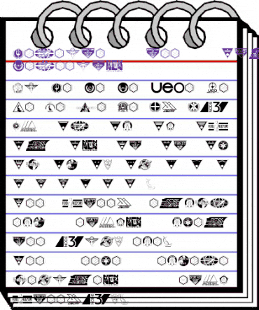 Beneath the Surface Dingbats Regular animated font preview