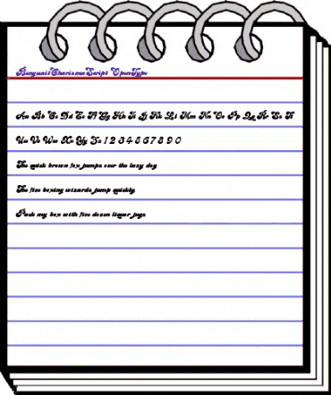 BenguaitCharismaScript Regular animated font preview