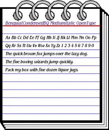 Benguiat BQ Regular animated font preview