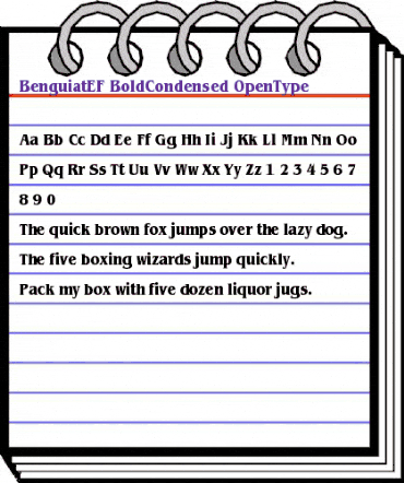 BenguiatEF-BoldCondensed Regular animated font preview