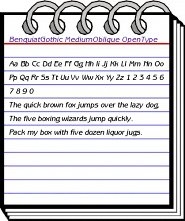 ITC Benguiat Gothic Medium Oblique animated font preview ITC Benguiat Gothic Medium Oblique animated font preview