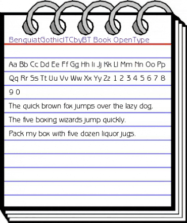 ITC Benguiat Gothic Book animated font preview