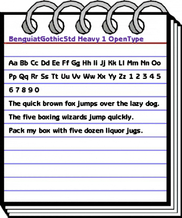 ITC Benguiat Gothic Std Heavy animated font preview ITC Benguiat Gothic Std Heavy animated font preview