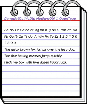 ITC Benguiat Gothic Std Medium Oblique animated font preview ITC Benguiat Gothic Std Medium Oblique animated font preview