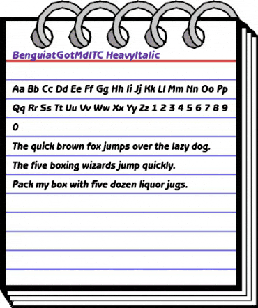 BenguiatGotMdITC Heavy Italic animated font preview BenguiatGotMdITC Heavy Italic animated font preview