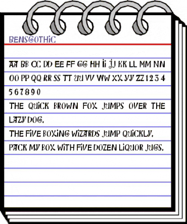 Bensgothic Regular animated font preview