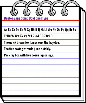 BentonSans Comp Bold Regular animated font preview