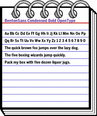 BentonSans Condensed Bold animated font preview