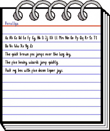 Berallya Regular animated font preview Berallya Regular animated font preview
