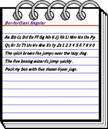 Berduri Sans Regular animated font preview