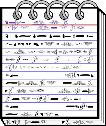 Bergamot Ornaments Regular animated font preview