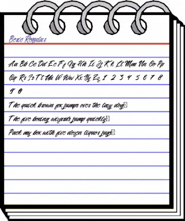 Beric Regular animated font preview