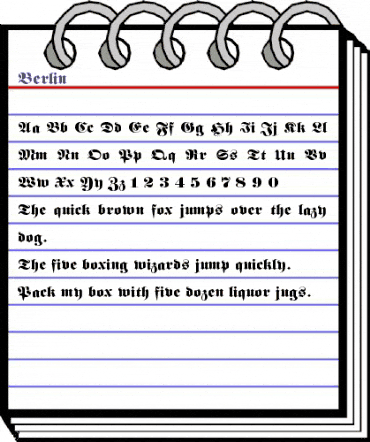 Berliner Regular animated font preview