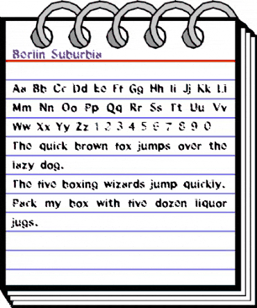 Berlin Regular animated font preview