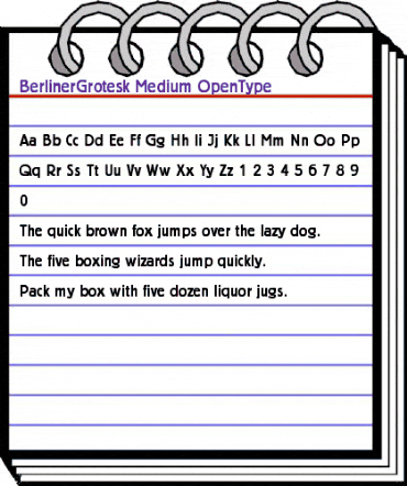 Berliner Grotesk Medium animated font preview