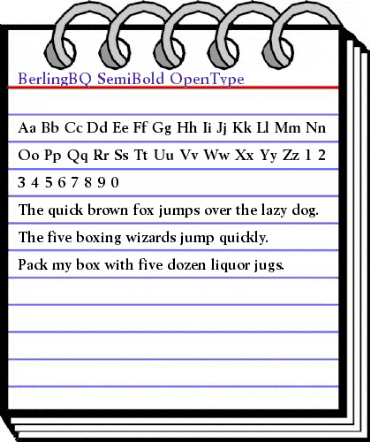 Berling BQ Regular animated font preview