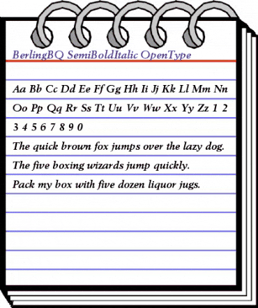 Berling BQ Regular animated font preview