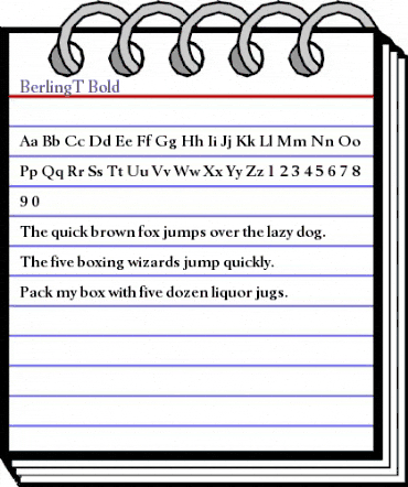 BerlingT Bold animated font preview