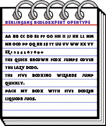 Berlinsans BoldExpert animated font preview