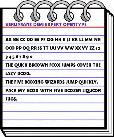 Berlinsans DemiExpert animated font preview