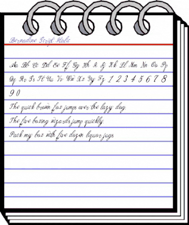 Bernadine Script Italic animated font preview