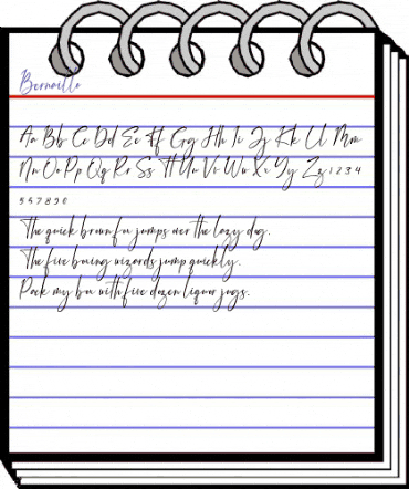 Bernaillo Regular animated font preview
