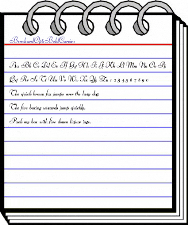 BernhardOptiBoldCursive Regular animated font preview BernhardOptiBoldCursive Regular animated font preview