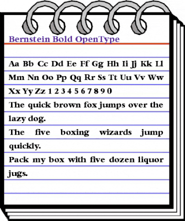 Bernstein-Bold Regular animated font preview