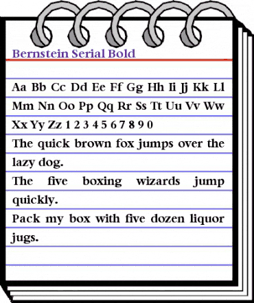 Bernstein-Serial Bold animated font preview