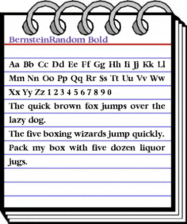 BernsteinRandom Bold animated font preview