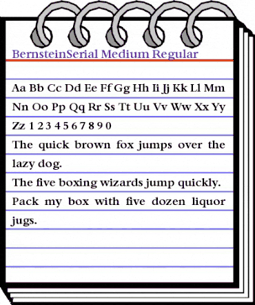 BernsteinSerial-Medium Regular animated font preview BernsteinSerial-Medium Regular animated font preview