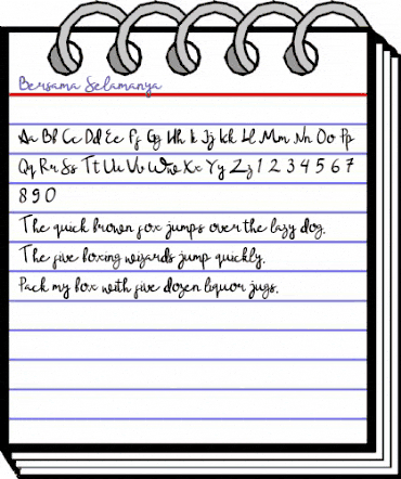 Bersama Selamanya Regular animated font preview