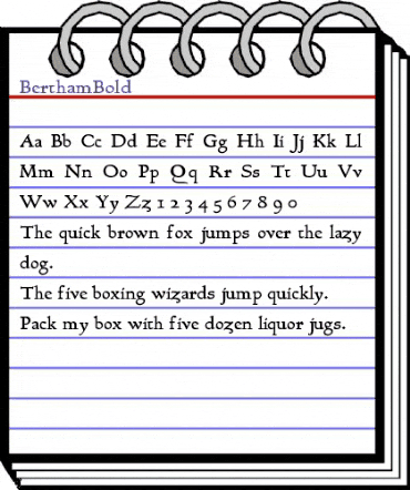 BerthamBold Regular animated font preview