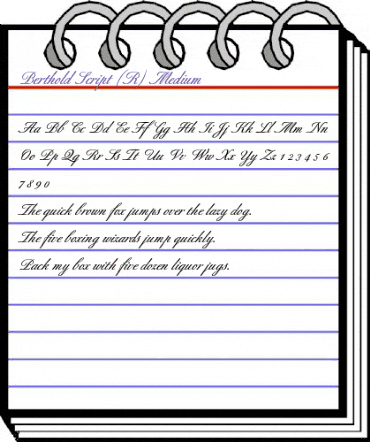 Berthold Script BQ Regular animated font preview