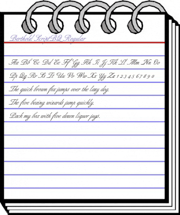 Berthold Script BQ Regular animated font preview