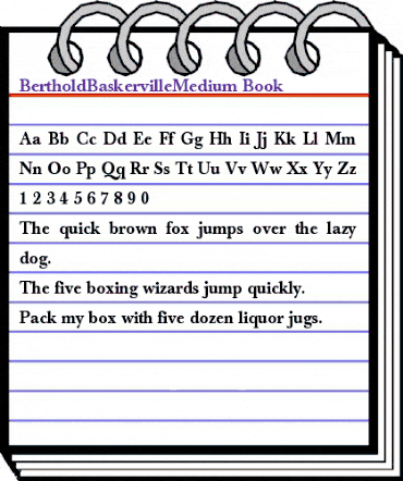 BertholdBaskervilleMedium-Book Book animated font preview