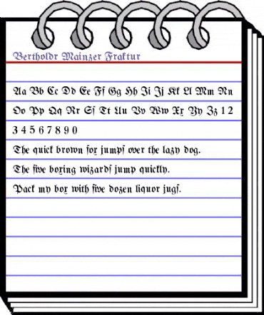 Bertholdr Mainzer Fraktur Regular animated font preview Bertholdr Mainzer Fraktur Regular animated font preview