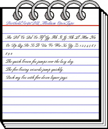 Berthold Script BQ Regular animated font preview