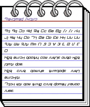 Betazed Italic animated font preview