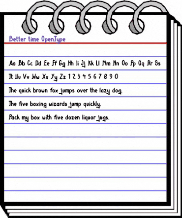 Better time Regular animated font preview