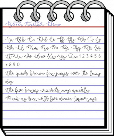 Better Together Demo Regular animated font preview