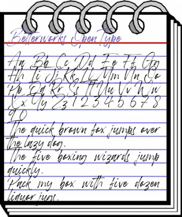 Betterworks Regular animated font preview