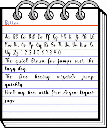Bettos Regular animated font preview